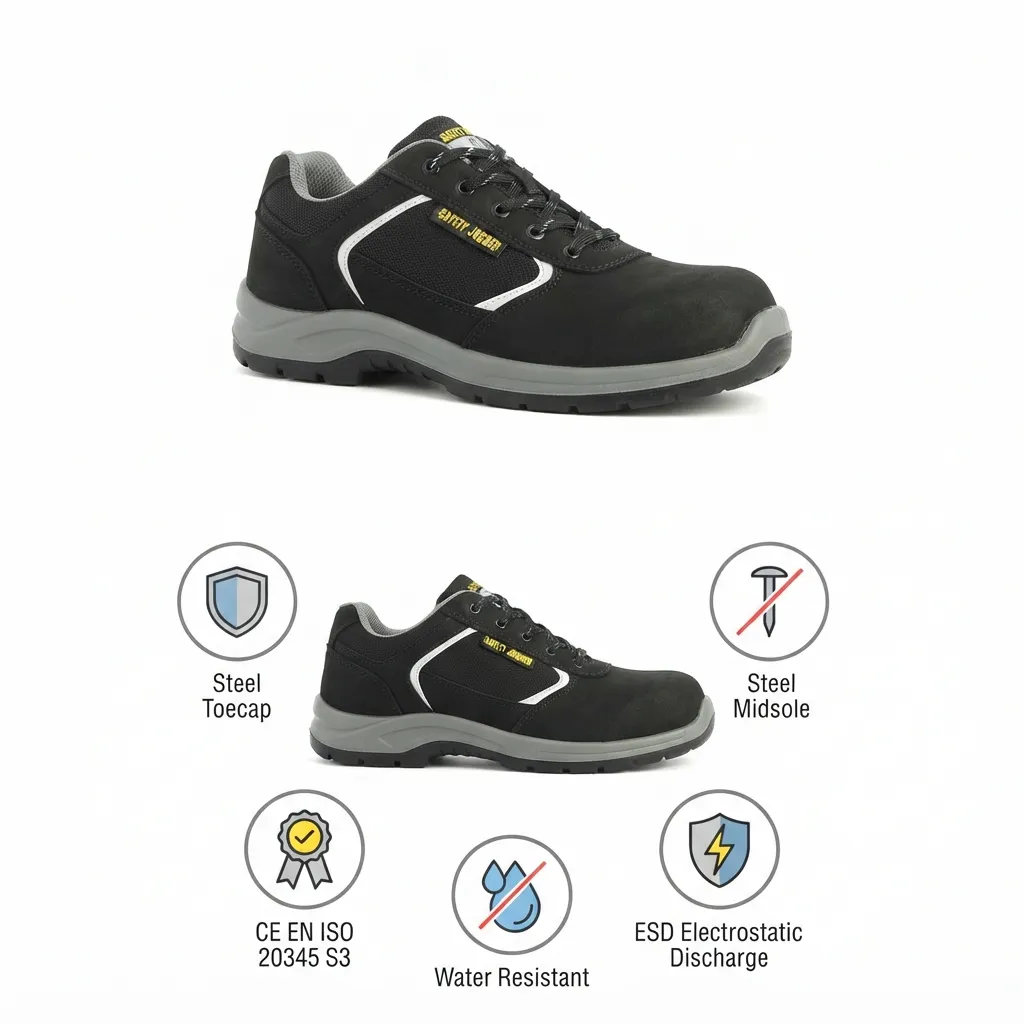 Safety Jogger CADOR S3 LOW-Cut SRC Slip Resistant ESD Electrostatic Discharge Safety Shoes
