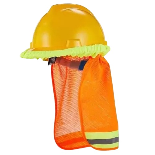 Hard Hat Sunshade Full Brim Mesh Neck Visor — view 2