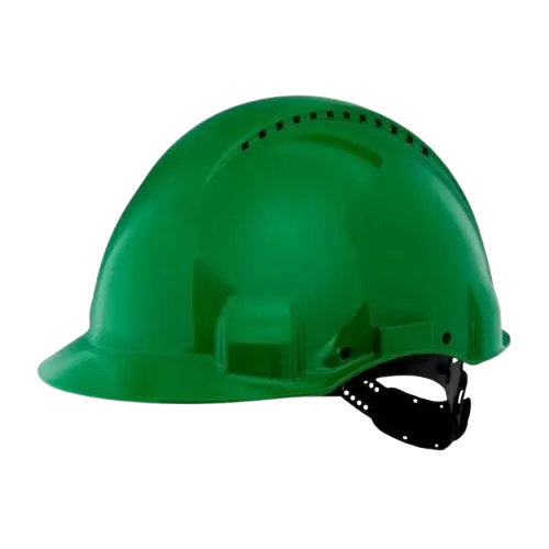 3M G3000CUV-GP Safety Green Helmet Uvicator, Pinlock And Ventilated