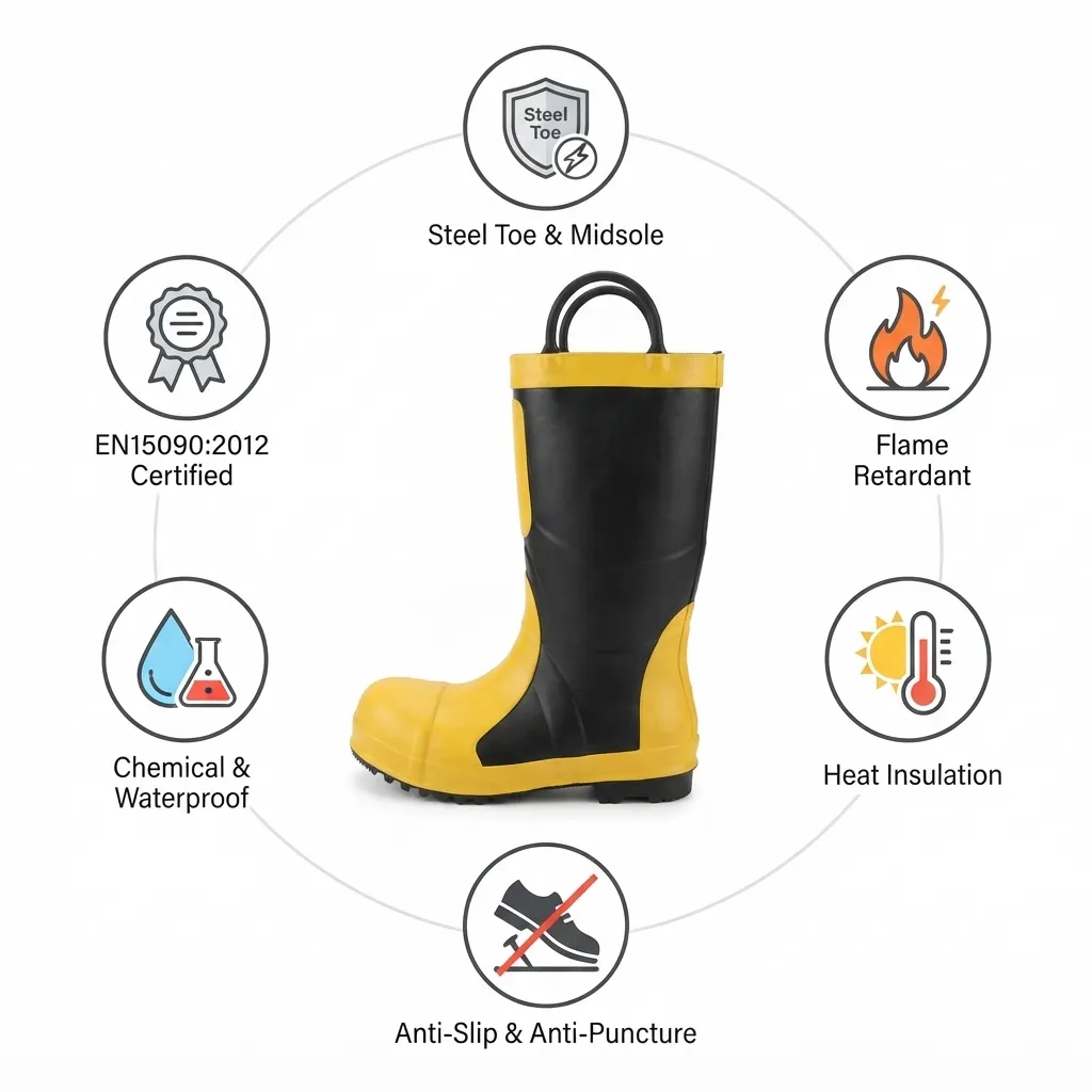 Fire Fighting Safety Gumboots