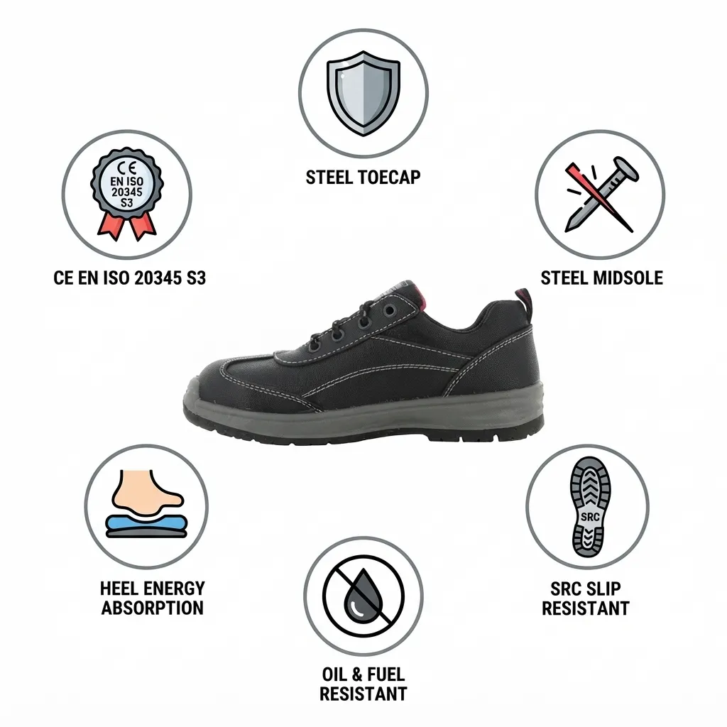 Safety Jogger BESTGIRL S3 SRC Slip Resistant Classic Low Cut Women Safety Shoes