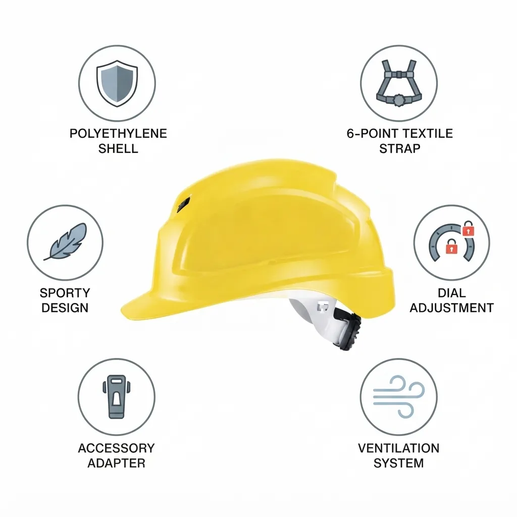 Uvex Yellow Safety Hard Hat