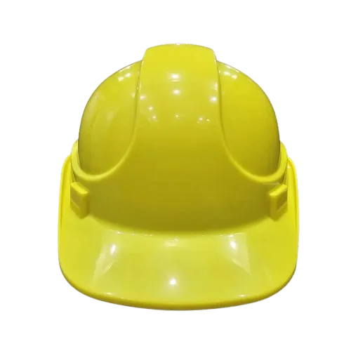 Safeyear W-018 Yellow High Density Polyethylene Ventilated With Adjustable Ratchet Safety Helmet